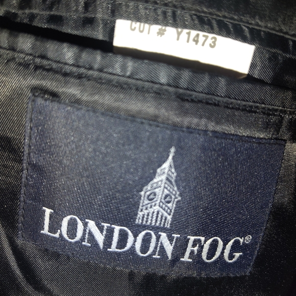 London Fog Charcoal Double-Breasted Pea Coat - Picture 2 of 3